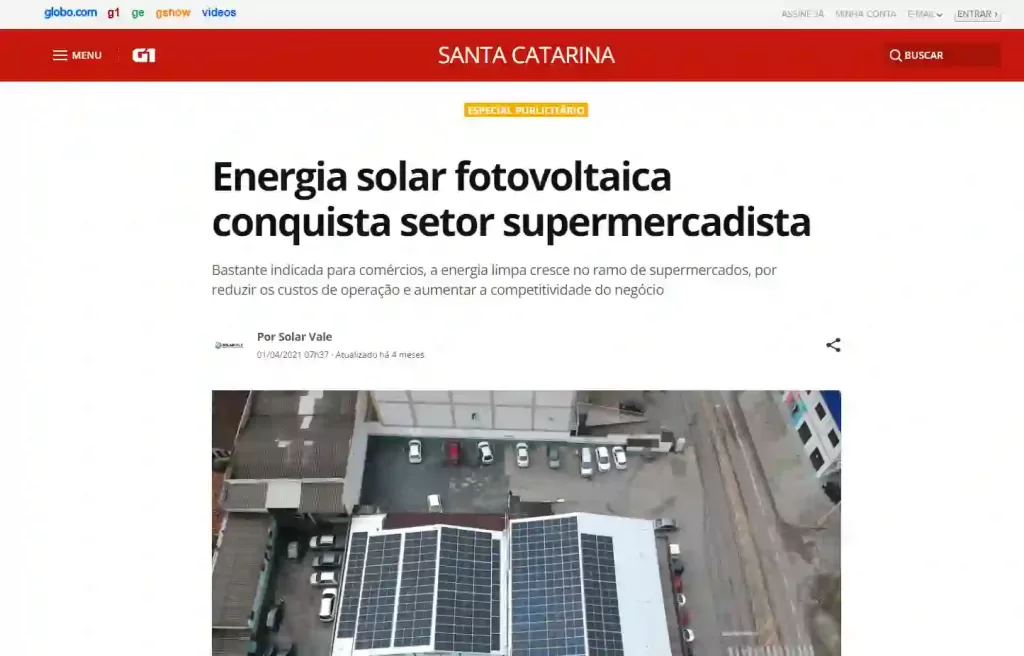 energia solar supermercados g1
